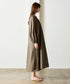 natural dye linen balloon sleeve dress