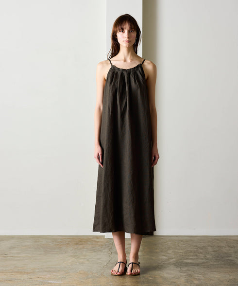 natural dye linen camisole dress
