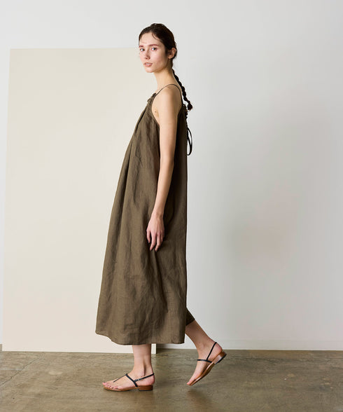 natural dye linen camisole dress