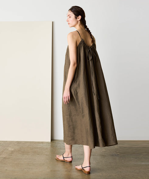 natural dye linen camisole dress
