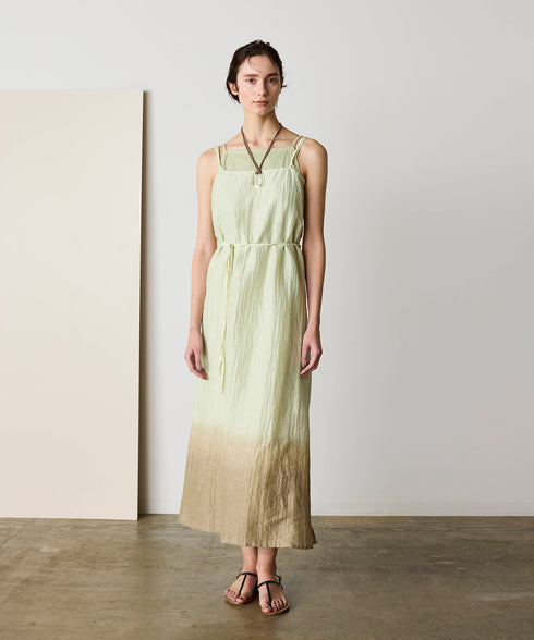 natural dye seersucker camisole dress