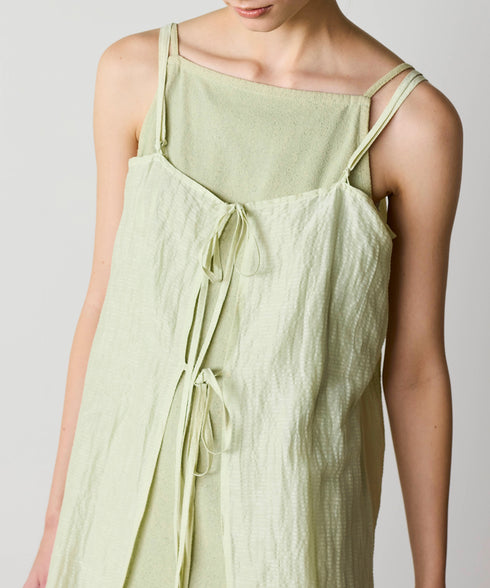 natural dye seersucker camisole dress