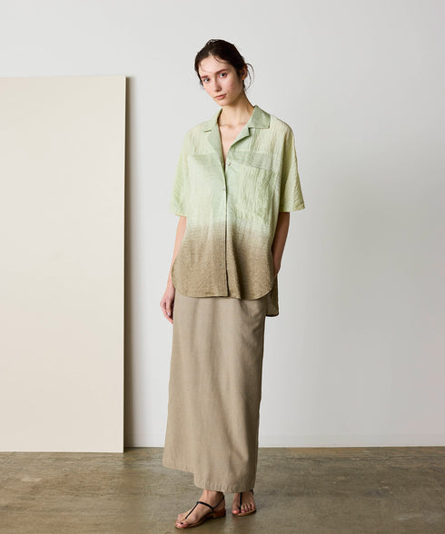 natural dye silk nep skirt