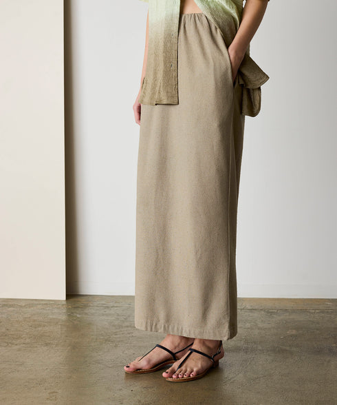 natural dye silk nep skirt