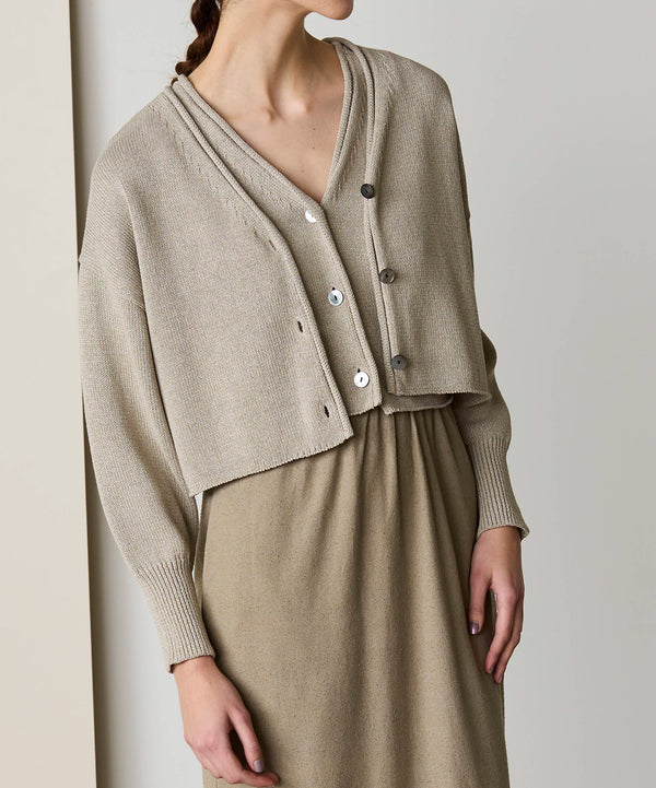 paper knit 2way cardigan