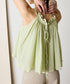 natural dye sheer cotton check gather camisole