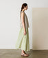 natural dye sheer cotton check flare skirt