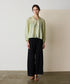natural dye sheer cotton check gather blouse