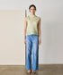 natural dye sheer cotton check draped top