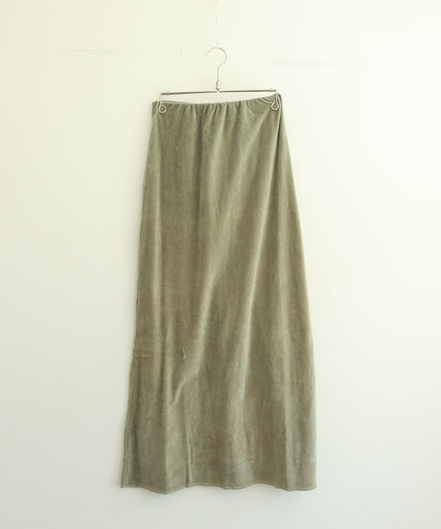 cotton velour long skirt
