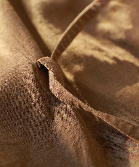 【RE:COLOR】hemp lyocell high neck shirt dress