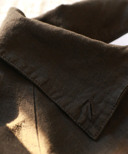 【RE:COLOR】hemp lyocell high neck shirt dress