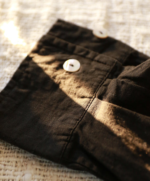 【RE:COLOR】hemp lyocell high neck shirt dress