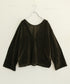【RE:COLOR】cotton velour deep v-neck top