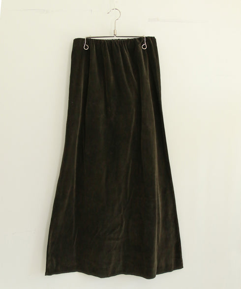 【RE:COLOR】cotton velour long skirt