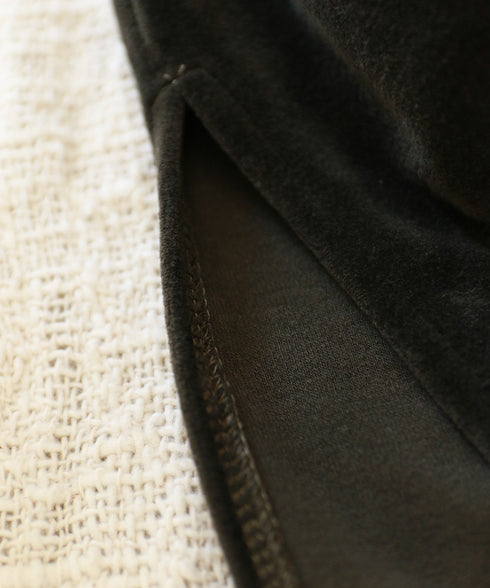 【RE:COLOR】cotton velour deep v-neck dress