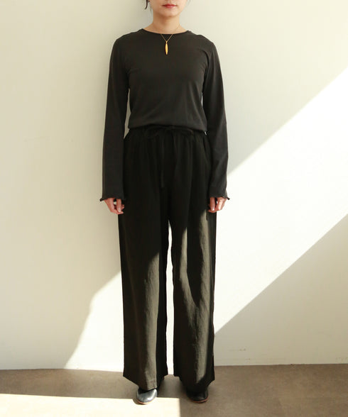 【RE:COLOR】hemp lyocell wide pants