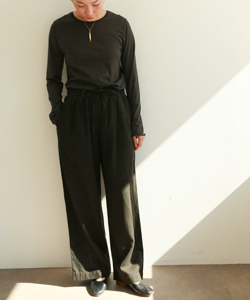 【RE:COLOR】hemp lyocell wide pants