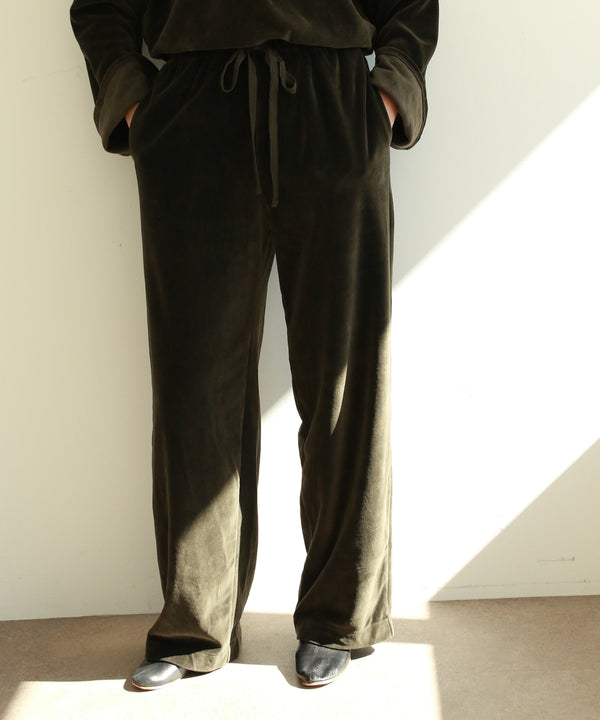 【RE:COLOR】cotton velour wide pants