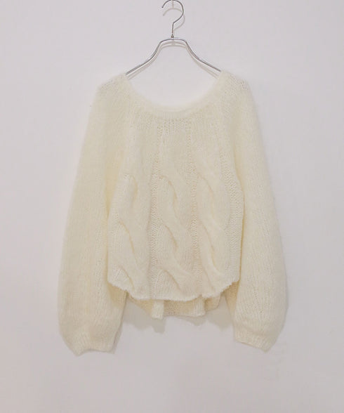 wool mohair hand knit