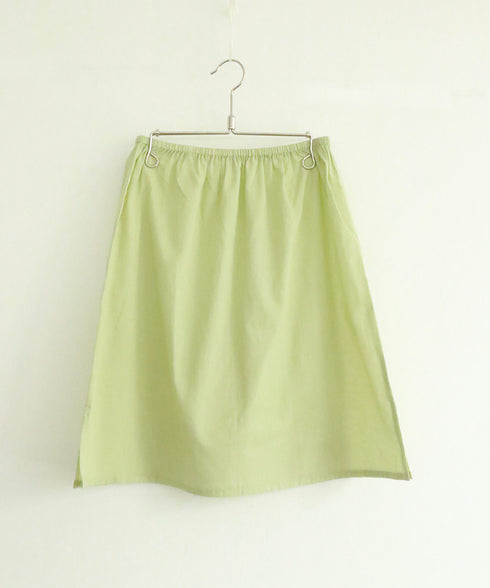 natural dye sheer cotton check flare skirt