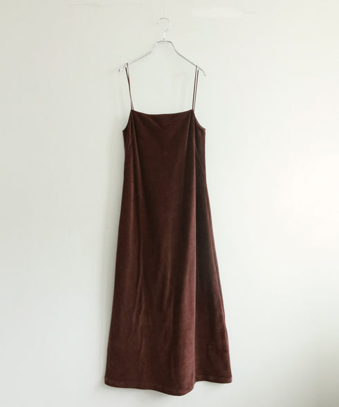 cotton velour camisole dress