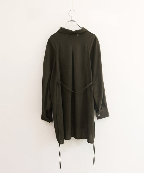 hemp lyocell high neck shirt