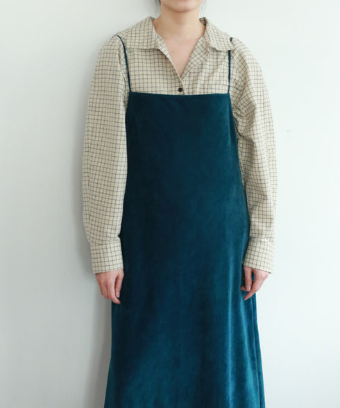 cotton velour camisole dress