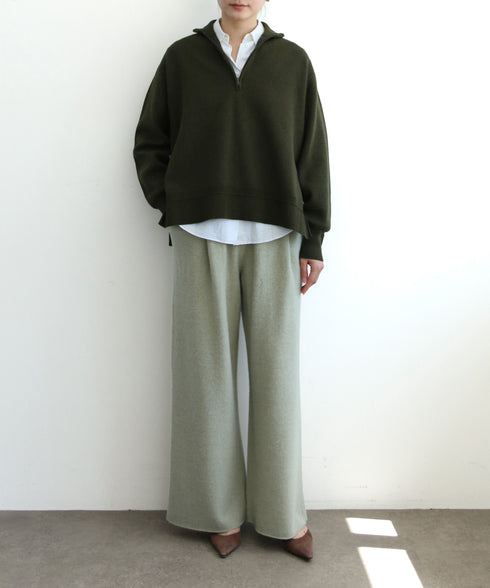 【8/28発売】COTTON SILK DOUBLEFACE HALF ZIP PULLOVER
