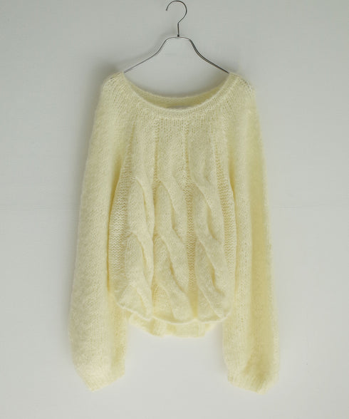 wool mohair hand knit