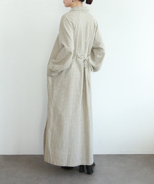 hemp organic cotton high neck shirt dress