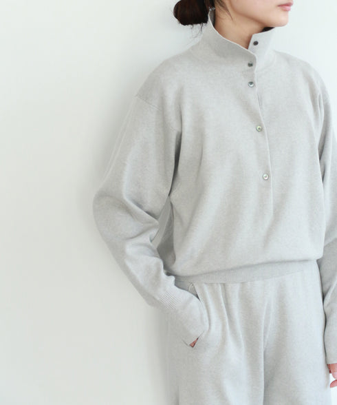 seawool×organic cotton polo knit