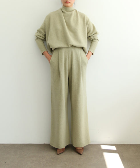 MERINO WOOL WIDE PANTS