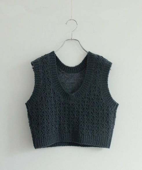 crochet double knit vest