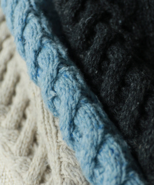 wool nep cable cardigan