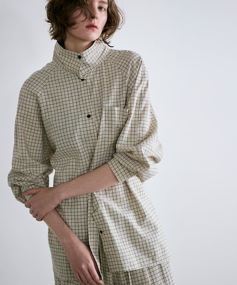 hemp orgnic cotton high neck shirt