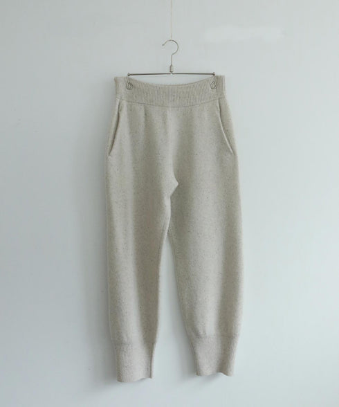 boiled wool high waist pants