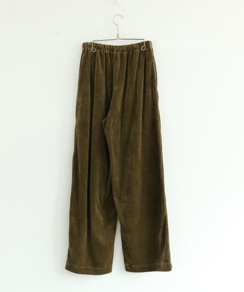 【coming soon】COTTON VELOUR WIDE PANTS
