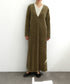 【coming soon】COTTON VELOUR DEEP V-NECK DRESS
