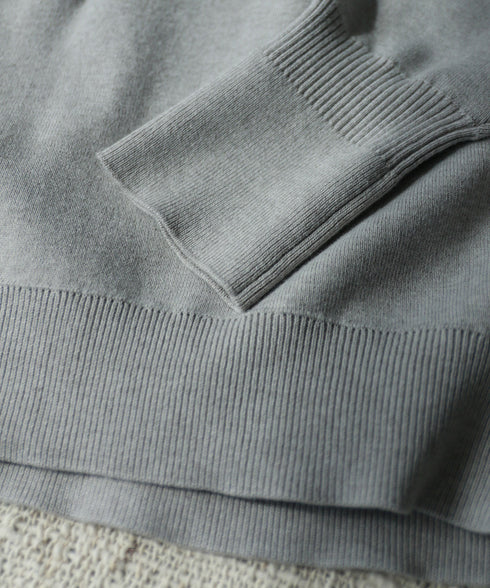 seawool×organic cotton polo knit