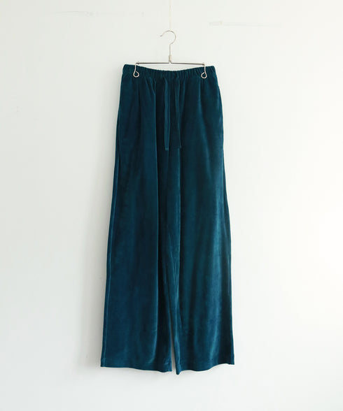 cotton velour wide pants