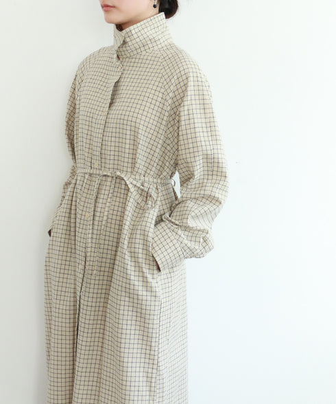 hemp organic cotton high neck shirt dress