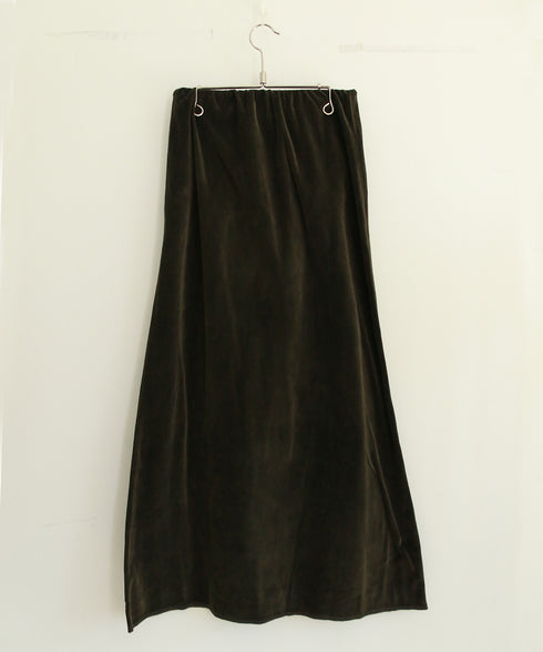 【RE:COLOR】cotton velour long skirt