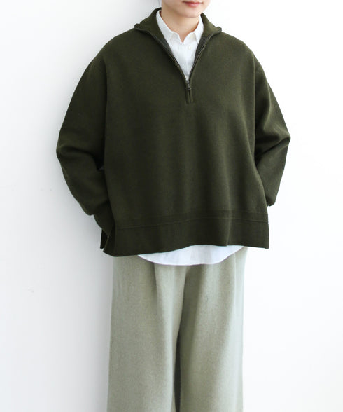 【8/28発売】COTTON SILK DOUBLEFACE HALF ZIP PULLOVER