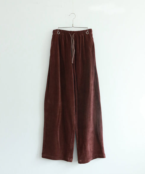 cotton velour wide pants