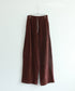 cotton velour wide pants
