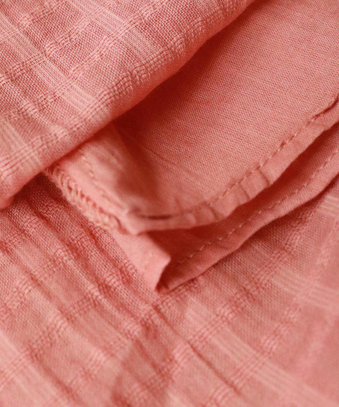 natural dye sheer cotton check gather camisole