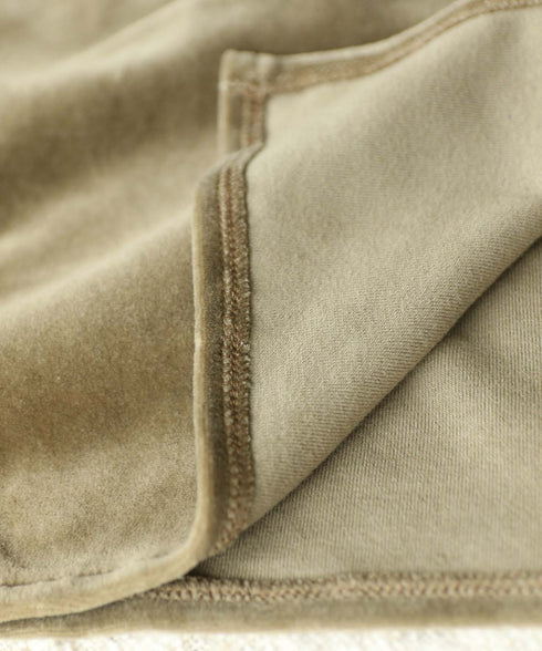 【coming soon】COTTON VELOUR DEEP V-NECK DRESS
