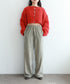 wool mohair cable cropped cardigan