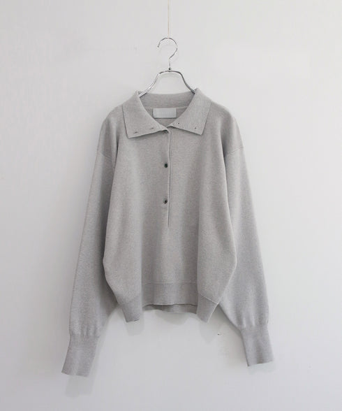 seawool×organic cotton polo knit